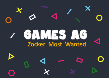 Text: Games AG Zocker Most Wanted.