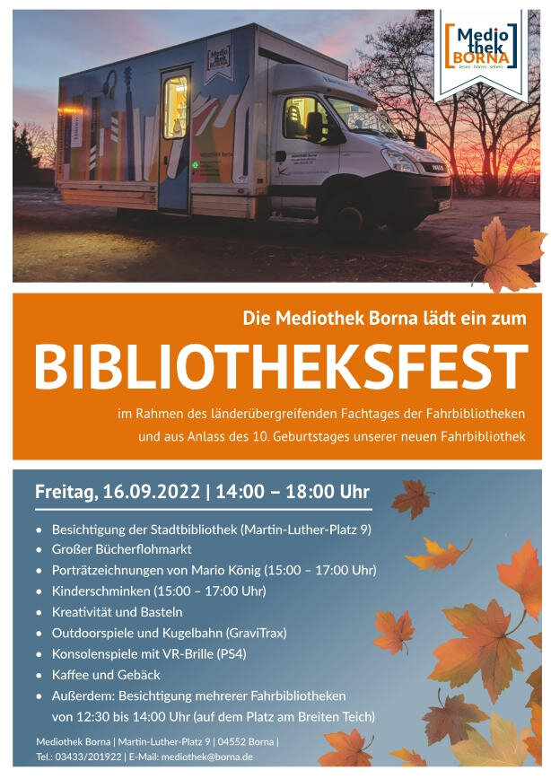 Flyer Bibliotheksfest 2022